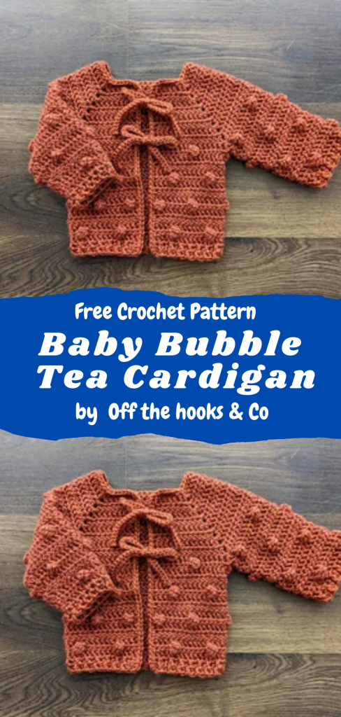 crochet baby bubble cardigan