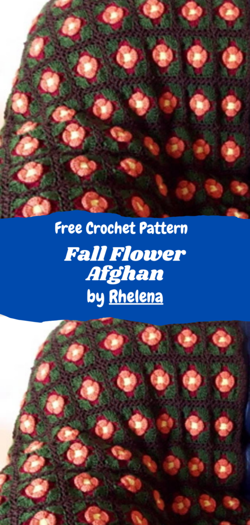 crochet fall flower afghan blanket