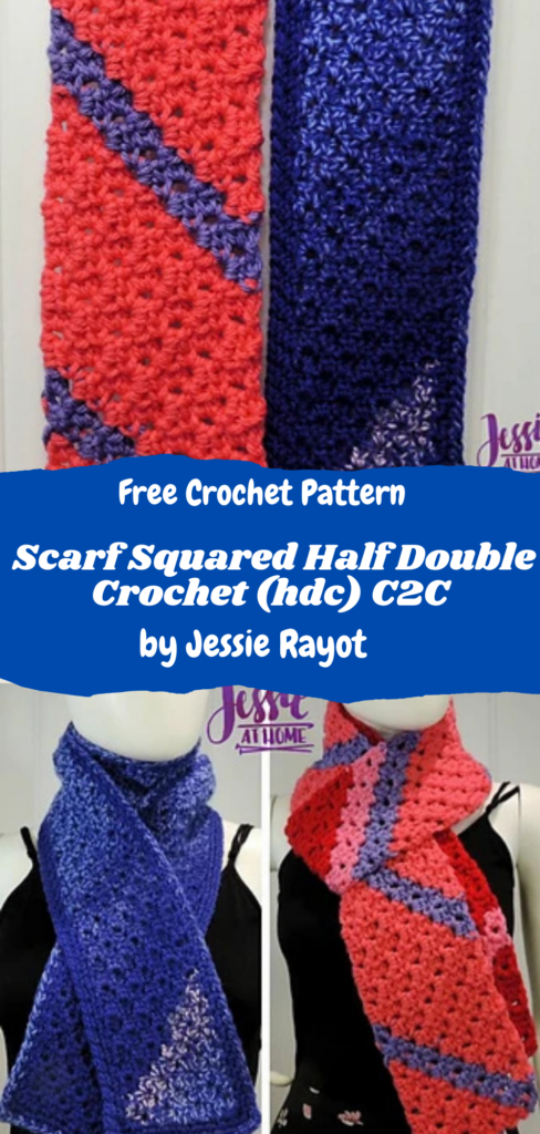 crochet squared scarf