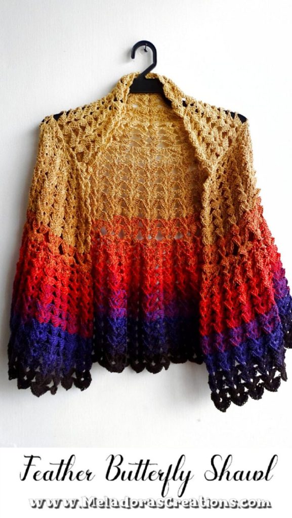 butterfly crochet shawl