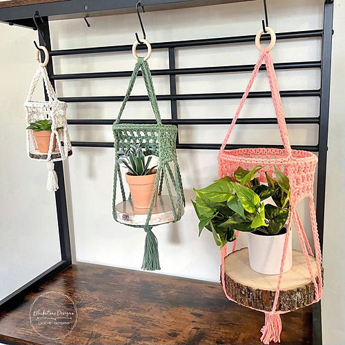 crochet boho plant hanger